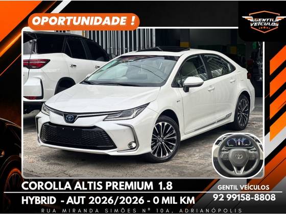 TOYOTA COROLLA 1.8 VVT-I HYBRID FLEX ALTIS PREMIUM CVT TOYOTA COROLLA 1.8 VVT-I HYBRID FLEX ALTIS PREMIUM CVT